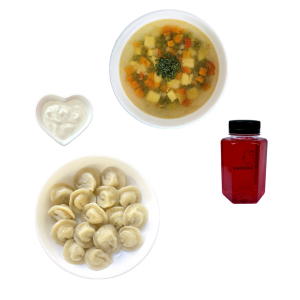 LANCH № 1 Суп овочевий, пельмені, сметана (12.00-16.00 пн-пт)