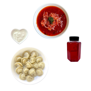 LANCH № 2 Борщ, пельмені, сметана (12.00-16.00 пн-пт)