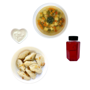 LANCH № 3 Суп овочевий, вареники, сметана (12.00-16.00 пн-пт)