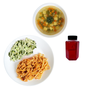 LANCH № 5 Суп овочевий, болоньєзе, овочевий салат (12.00-16.00 пн-пт)